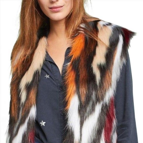 Rosie Neira Vivid Faux Fur Vest - Picture 1 of 9
